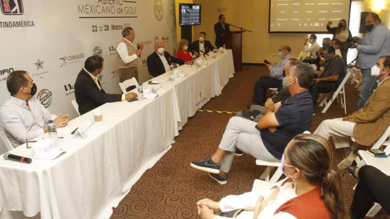 En conferencia de prensa, se dio a conocer que Mazatlán albergará el Abierto Mexicano de Golf.