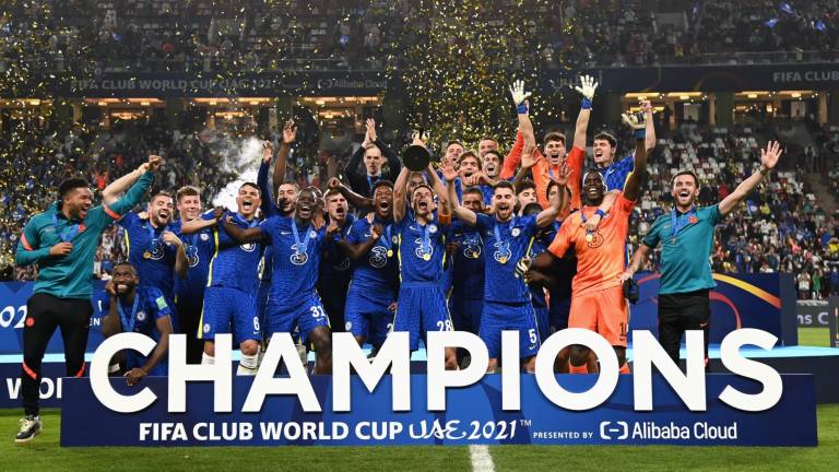 Chelsea celebra su título mundial.