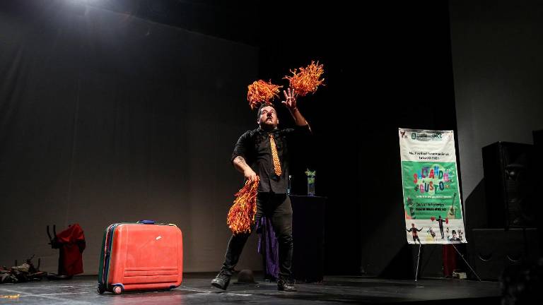 Christian Amezcua, durante el espectáculo.