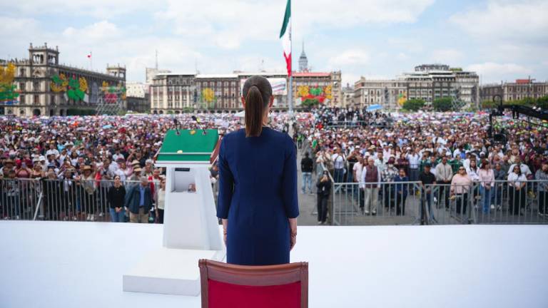 Claudia Sheinbaum encabezó en el Zócalo de la Ciudad de México el cierre de su gira “Honestidad y resultados”.