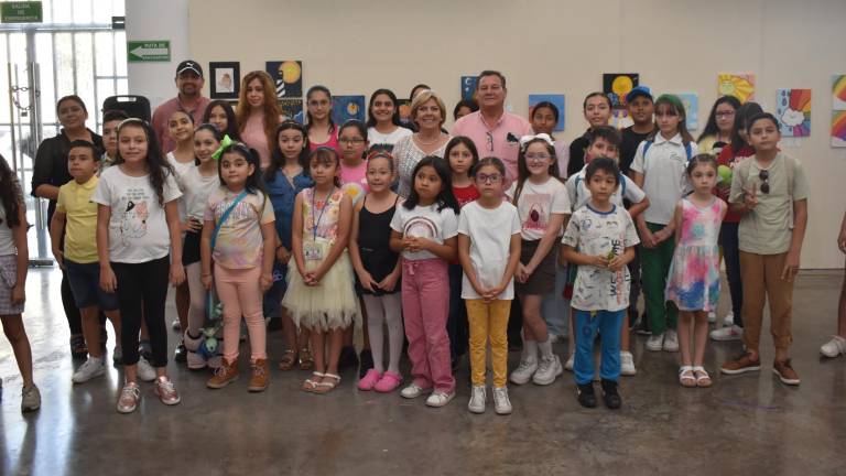 Los niños artistas inauguraron la exposición de fin de cursos de la Escuela de Artes José Limón.