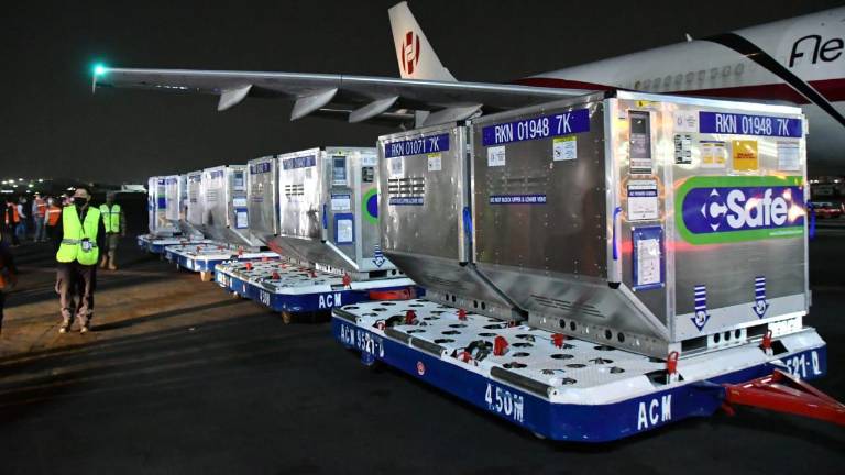 Las vacunas llegaron este domingo por la noche a la Ciudad de México.