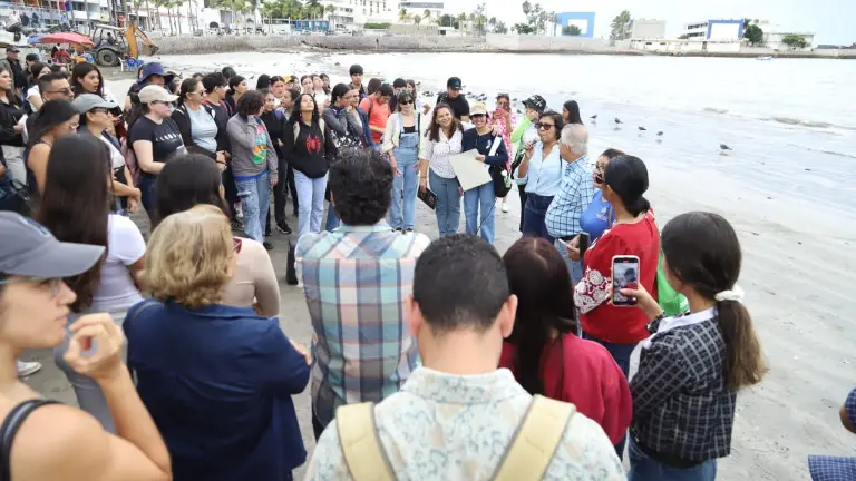En un evento en Playa Norte, se dieron a conocer los resultados del estudio realizado en la zona por alumnos e investigadores de la Facultad de Ciencias del Mar de la UAS.