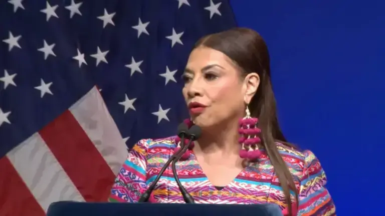 Clara Brugada durante su participación en el Foro Urban20 2026, en Nueva York.