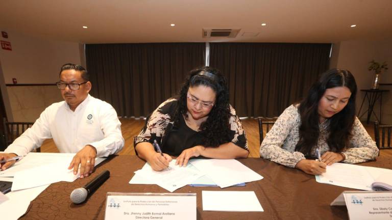 El Instituto para la Protección de Personas Defensoras de Derechos Humanos y Periodistas de Sinaloa y el Observatorio Ciudadano de Mazatlán firmaron el convenio.