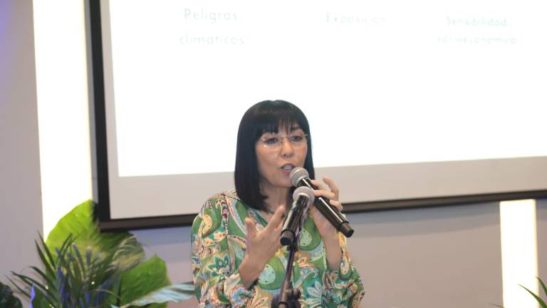 Sandra Guido, directora ejecutiva de Conselva, presentó este viernes el Estudio de Vulnerabilidad Socioambiental ante el Cambio Climático de Mazatlán y el Explorador de Vulnerabilidad.