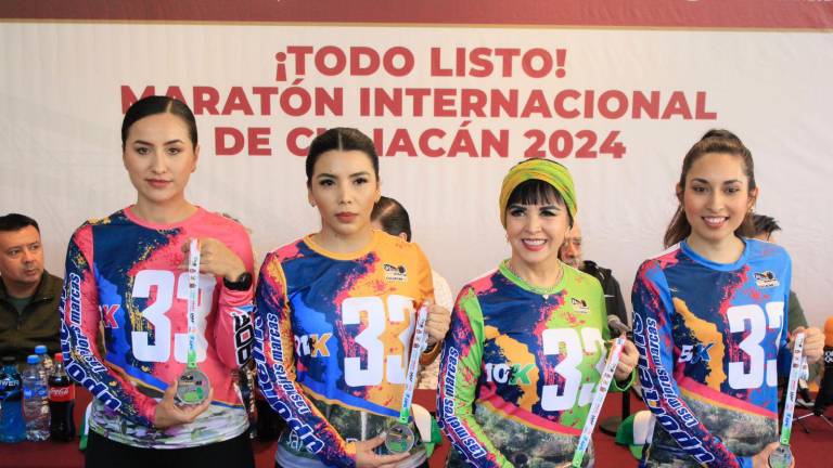 Las medallas que se entregarán en el Maratón Internacional de Culiacán fueron presentadas.