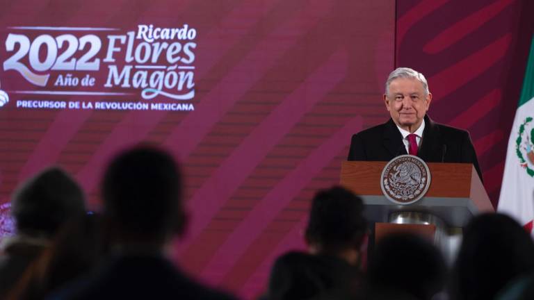 Andrés Manuel López Obrador en la conferencia matutina de este lunes.