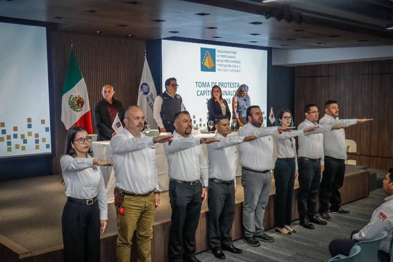 Rinde protesta nuevo presidente del Colegio Mexicano de Profesionales en Gestión de Riesgos y Protección Civil Capítulo Sinaloa