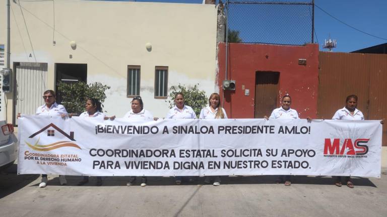 La Coordinadora Estatal por el Derecho Humano a la Vivienda y Reservas Territoriales informó sobre la manifestación que realizarán en la vista de AMLO a Sinaloa.