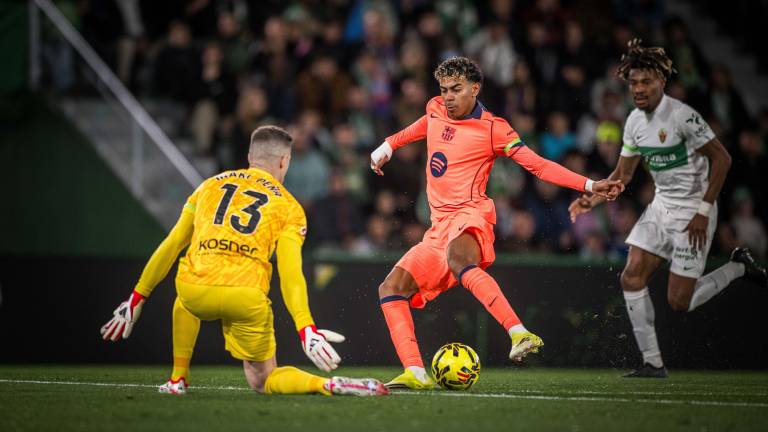 Lamine Yamal abrió el marcador por los azulgranas.
