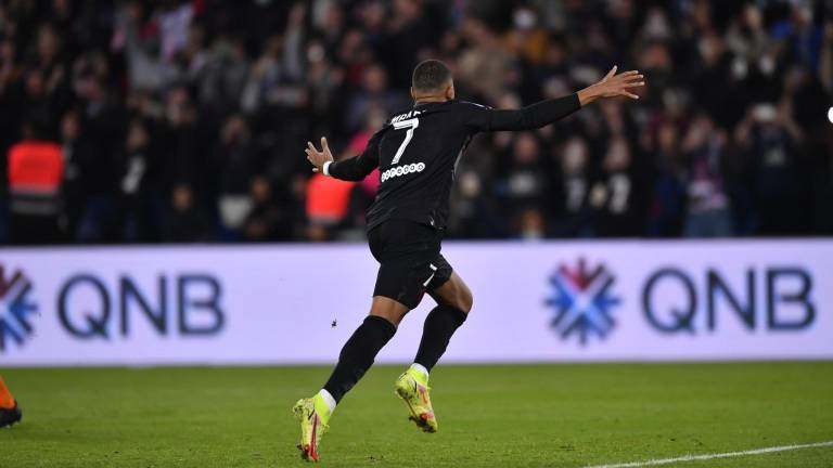 Kylian Mbappé celebra el gol del triunfo del PSG.