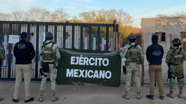 Inmueble asegurado por fuerzas federales en Culiacán, donde se localizaron diversos narcóticos.