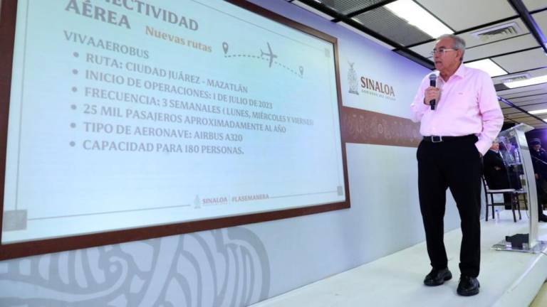 El Gobernador Rubén Rocha Moya informó las conexiones que empezarán a operar a partir del mes de julio en los aeropuertos de Culiacán y Mazatlán.
