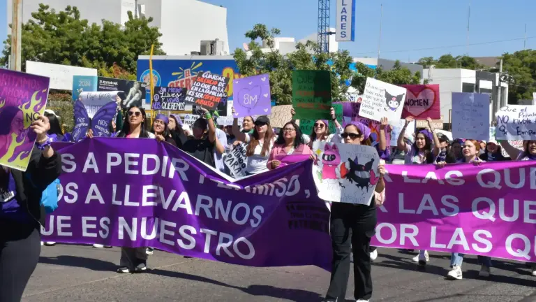 Durante el 2025, la marcha del 8 de marzo en Culiacán tuvo una asistencia muy concurrida.