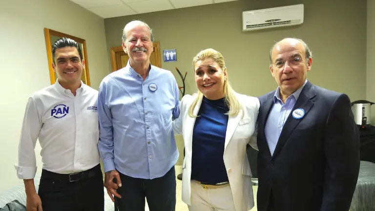 El Partido Acción Nacional realizó un mitin a favor de la Gobernadora de Chihuahua, Maru Campos, al que asistieron Jorge Romero, Vicente Fox y Felipe Calderón.
