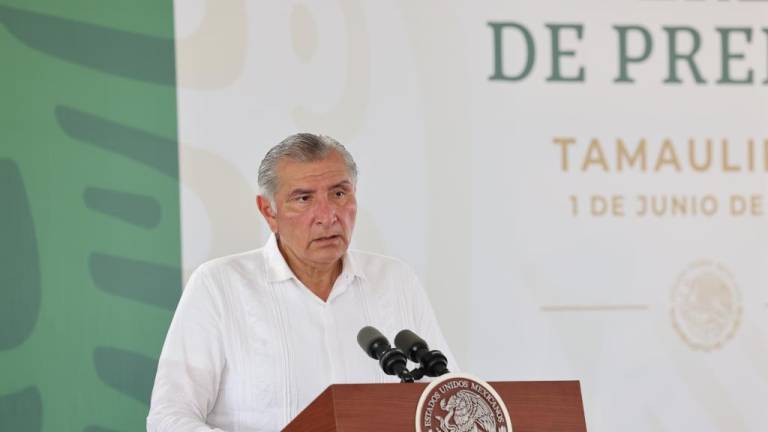 El Secretario de Gobernación, Adán Augusto López Hernández, explica el acuerdo alcanzado con el Grupo México.