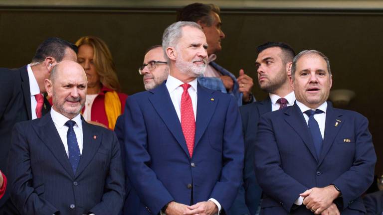 El Rey Felipe VI no se perdió el juego de la selección española.