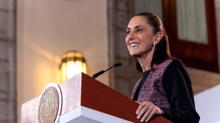 Presidenta Claudia Sheinbaum en conferencia de prensa.