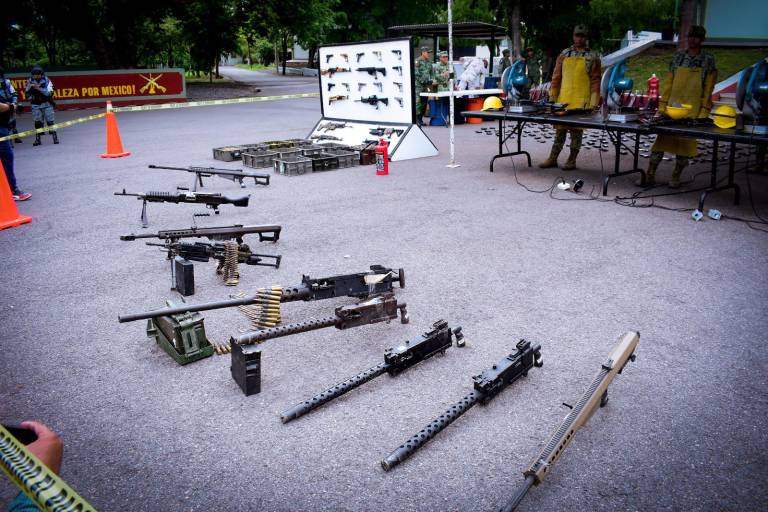 Destruye Ejército más de 300 armas y 23 mil balas; había Barrets y de calibre 50