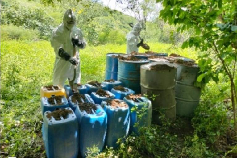 Aseguran químicos y laboratorios inactivos en Culiacán, Elota y Cosalá