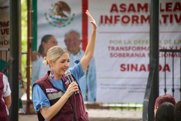 Estrella Palacios Domínguez encabezó una Asamblea Informativa en el municipio de Escuinapa.