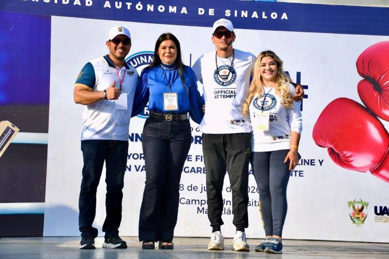 ¡La UAS y Marco Verde hacen historia! Mil universitarios se unen y logran el Guinness World Récord denominado la clase Fitness de Boxeo más grande en línea y múltiples sedes