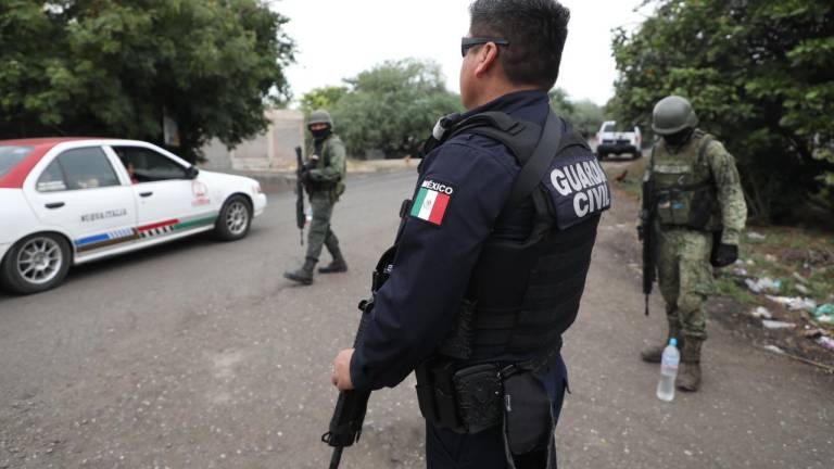 Operativo de seguridad en Múgica, Michoacán, después de registrarse una emboscada.