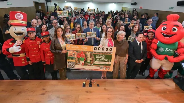 Presentan billete de Lotería “Salud en el Mundial Social 2026”, que fomenta la vinculación de la fiesta futbolera con la activación física