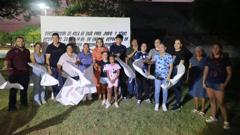 La Alcaldesa Claudia Valdez encabezó el inicio de los trabajos para construir un aula especializada tipo dojo en Rosario.