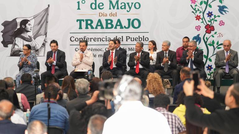 Conferencia de la Presidenta Claudia Sheinbaum Pardo en la que se conmemoró el Día del Trabajo.
