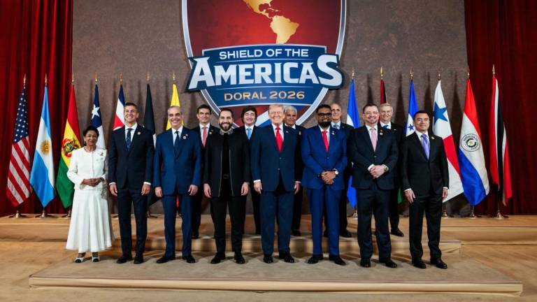 Encuentro de Donald Trump con algunos mandatarios de América Latina.