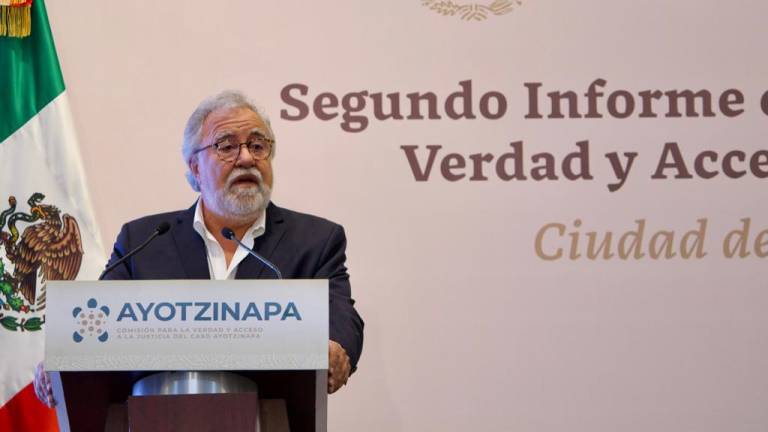 Alejandro Encinas durante la presentación del Segundo Informe sobre el caso Ayotzinapa.