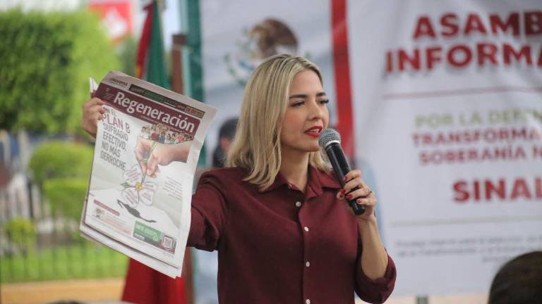 Estrella Palacios Domínguez inició este miércoles su gira como aspirante a la Coordinación Estatal de Defensa de la Transformación y la Soberanía Nacional en Sinaloa.