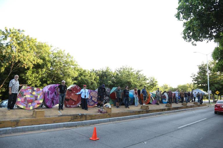 Reinauguran la escultura ‘Nahuepula’, de Alex Mojica, en el Malecón nuevo