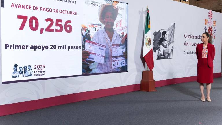 La Presidenta Claudia Sheinbaum Pardo informó de los avances en la entrega de apoyos a personas afectadas por lluvias.