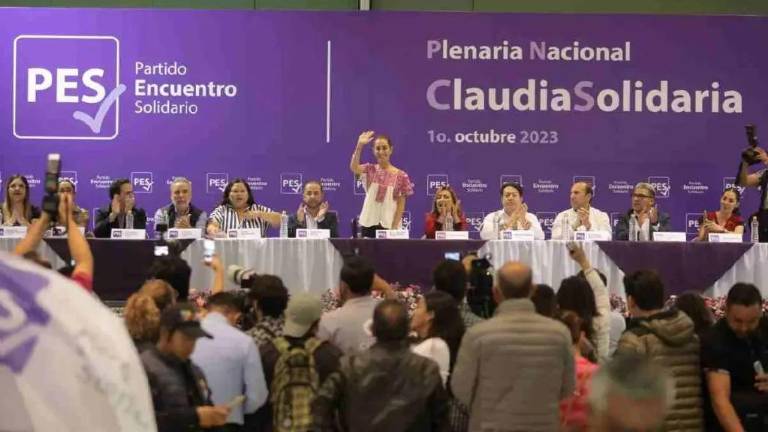 Claudia Sheinbaum participó en la plenaria nacional del PES.