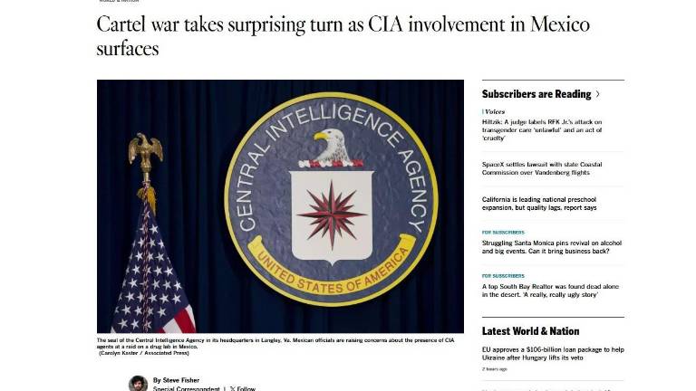 De acuerdo con el medio de comunicación, agentes de la CIA participaron en al menos tres operativos conjuntos con autoridades de Chihuahua.