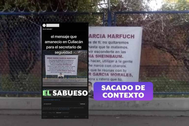 Manta con amenaza contra García Harfuch no apareció en Culiacán; fue en CDMX y data de 2020