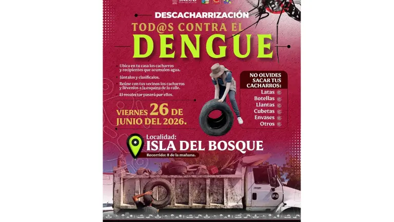 El viernes 26 de junio se realizará la jornada en Isla del Bosque.