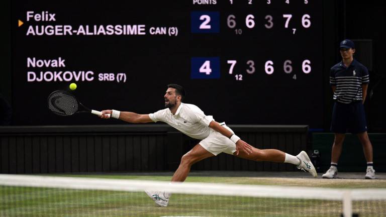 Novak Djokovic resistió más de cinco horas en Wimbledon.