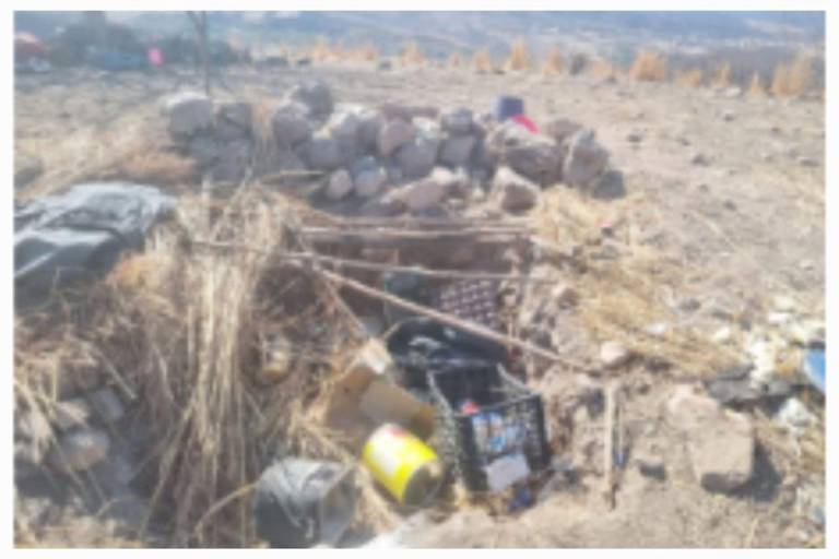 Ejército desmantela dos campamentos clandestinos en Potrerillos de los Torres, en Cosalá