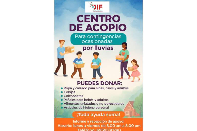DIF Escuinapa abre centro de acopio permanente ante posibles contingencias
