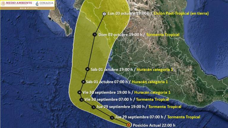 Tormenta tropical estaría tocando tierra en Sinaloa la tarde de este domingo.