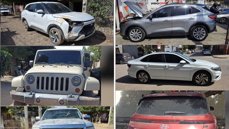 Seis vehículos fueron asegurados durante un operativo de seguridad desplegado entre los municipios de Culiacán y Eldorado.
