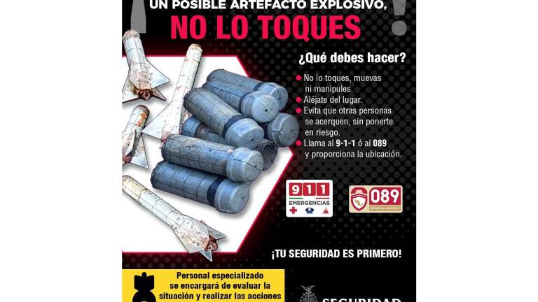 Autoridades estatales emitieron recomendaciones preventivas ante el creciente uso de artefactos explosivos en Sinaloa.