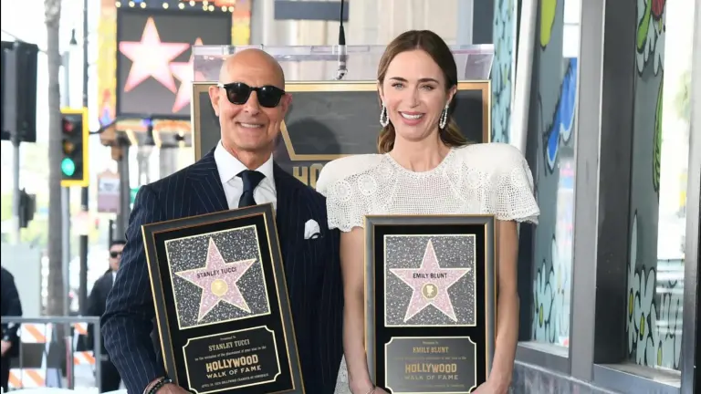 Stanley Tucci y Emily Blunt.