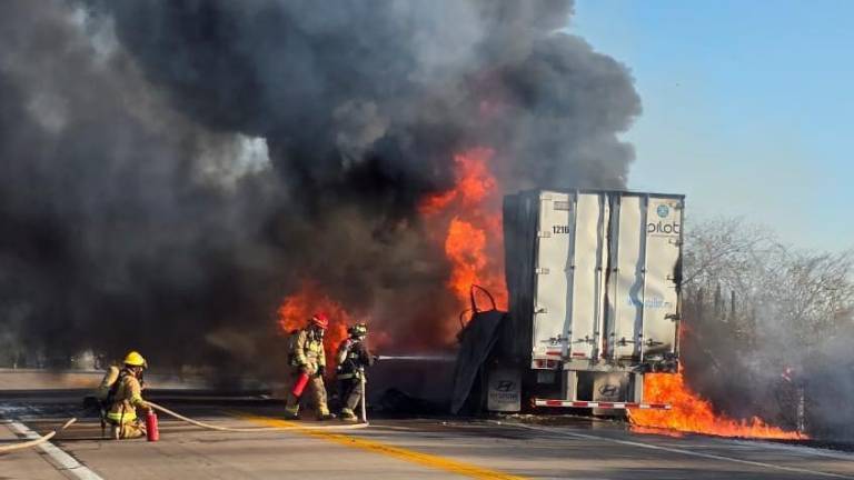 Elementos de Bomberos Veteranos con base en Villa Unión y El Castillo, se trasladaron al lugar de la emergencia.