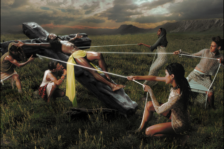 Simula el rapero Lil Nas X crucifixión en su nuevo video ‘J Christ’