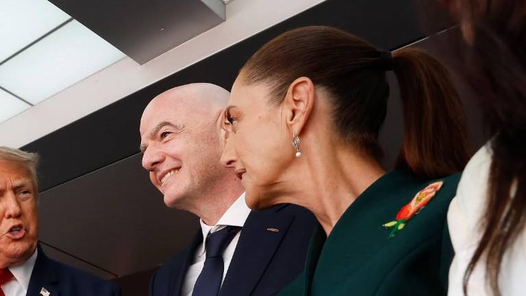Claudia Sheinbaum es captada en la final del Mundial.
